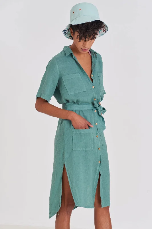 Linen Eli Jumper Solid Print Embellished