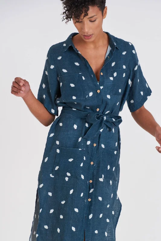 Linen Eli Jumper Toggled Drawstring Belted
