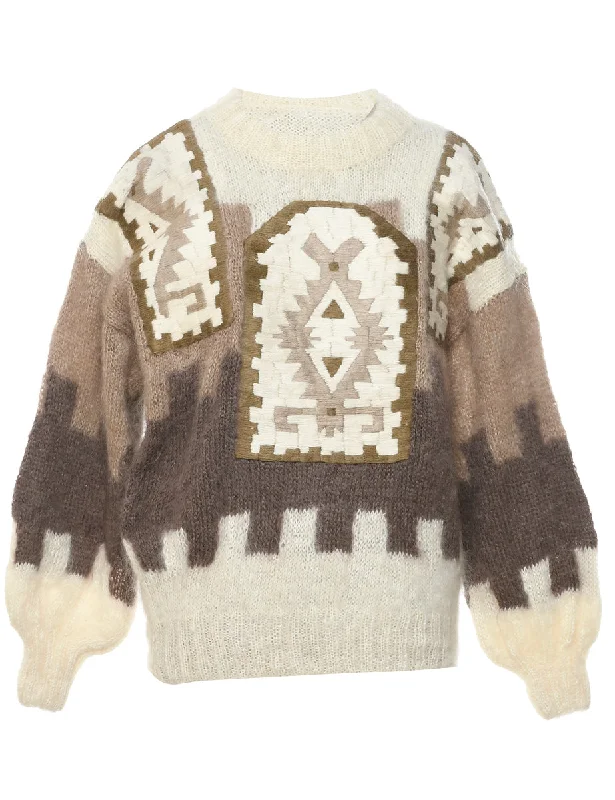 Light Brown Jumper - L Machine Wash Dry Clean Hand Wash