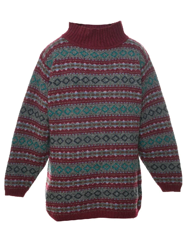 Multi-colour Jumper - L Spandex Rayon Corduroy