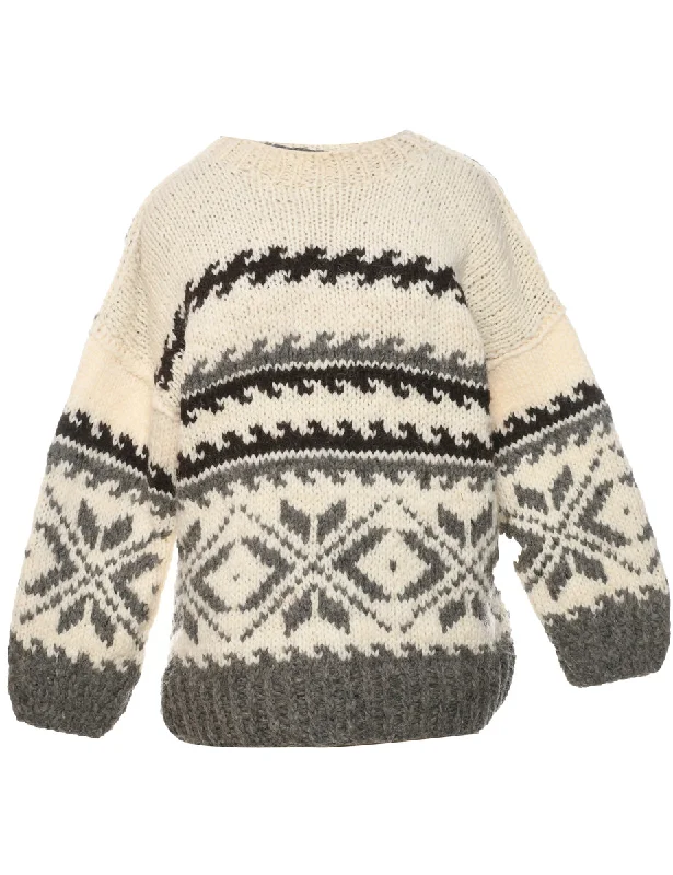 Nordic Jumper - L Zippered Front Buttoned Front Snap Front
