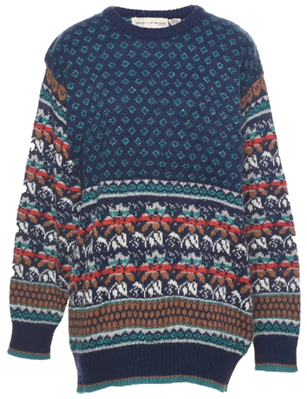 Nordic Navy Jumper - M Anti-Pilling Anti-Shrink Durable
