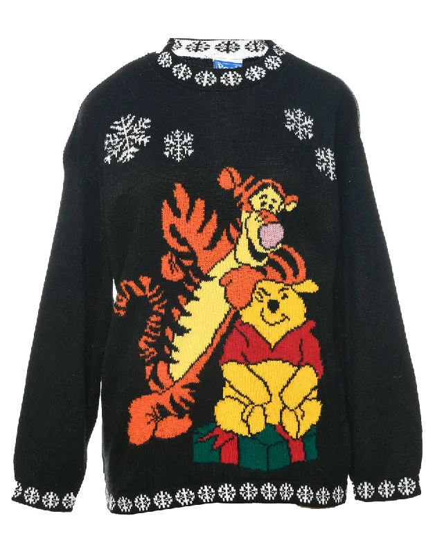 Nordic Winnie The Pooh And Tigger Jumper - L Layered Multi-layer Single Layer