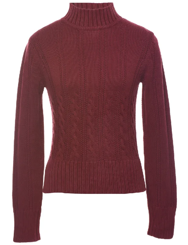 Pendleton Cable Knit Jumper - S Mesh Blend Leather Blend Suede Blend