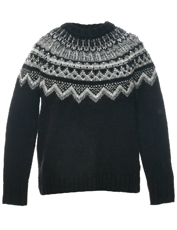 Ralph Lauren Jumper - S Print Jacquard Patchwork