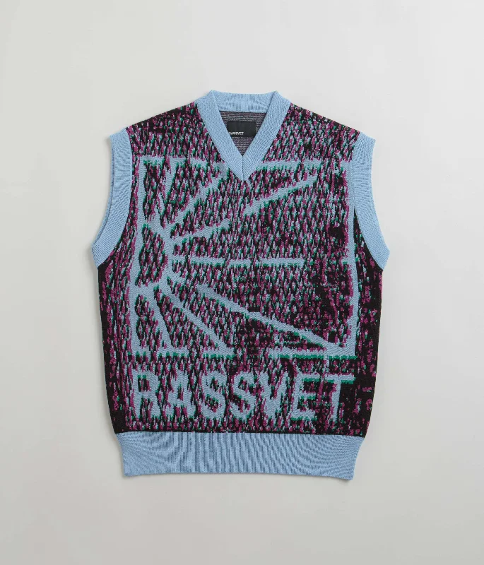 Rassvet Mesh Camo Sleeveless Jumper - Blue Jersey Fabric Tulle Fabric Batik Fabric