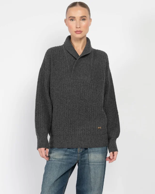 Shawl Jumper Fitted Slim Tailored