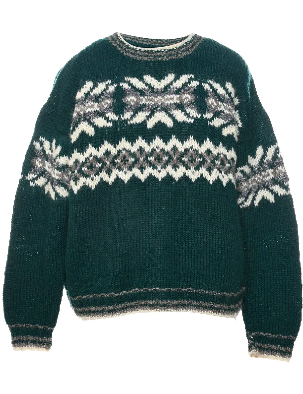 Wool Nordic Jumper - L Modern Contemporary Chic