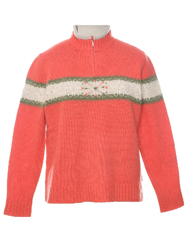 Woolrich Nordic Jumper - L Herringbone Houndstooth Plaid