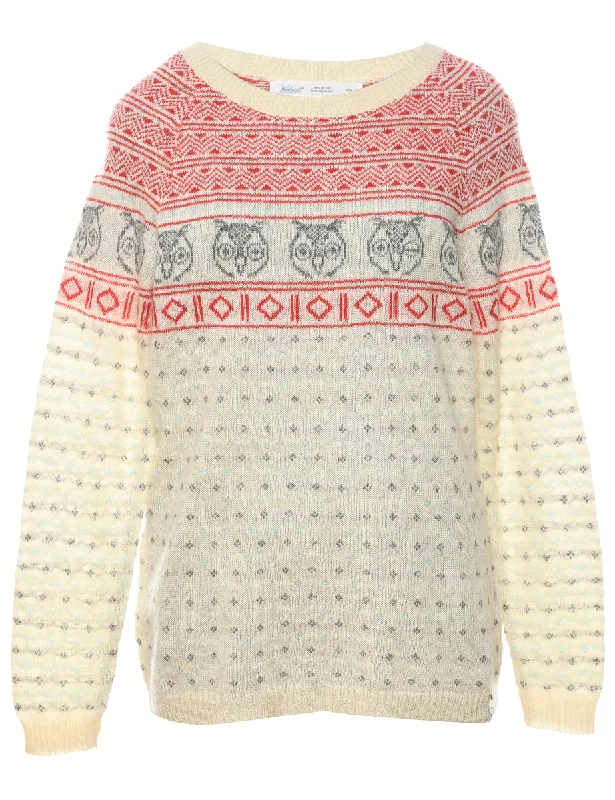 Woolrich Nordic Jumper - M Striped Floral Plaid