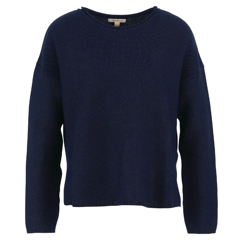 Barbour Ladies Marine Knit Jumper Rayon Fabric Velvet Fabric Corduroy Fabric