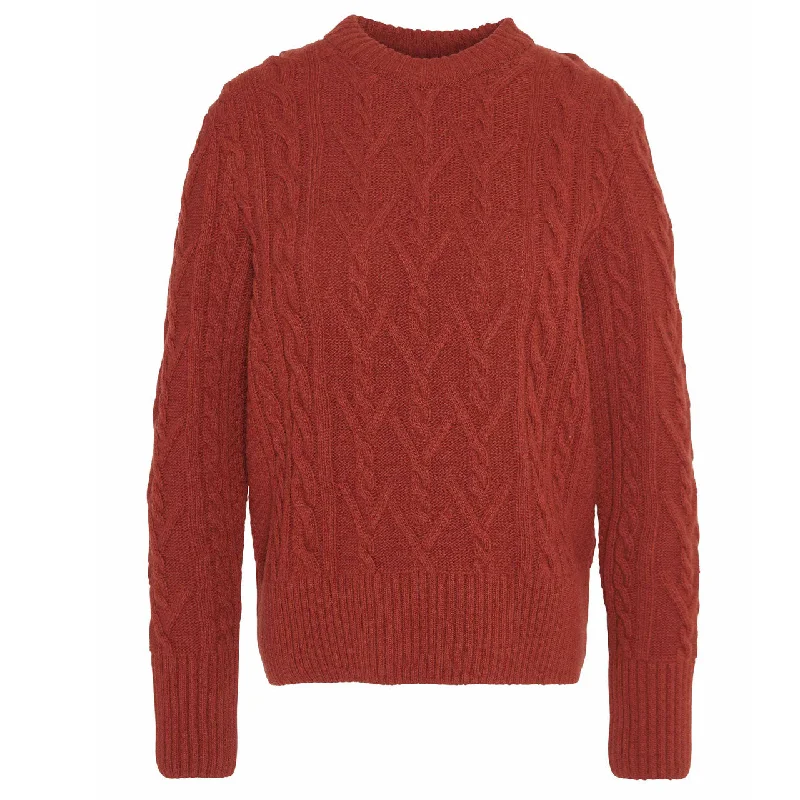 Barbour Ladies Solway Knitted Jumper Iron Safe Non-Iron Wrinkle Free