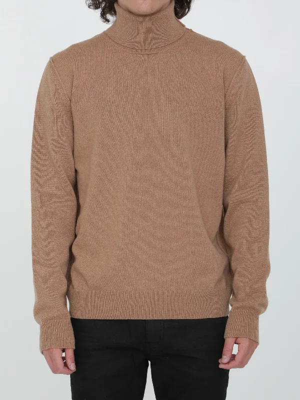 Beige Cashmere Jumper Terry Blend Velvet Blend Canvas Blend