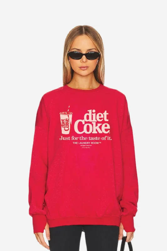 Laundry Room Diet Coke on Ice - Jump Jumper in Red Graphic Sweater Embroidered Appliqued