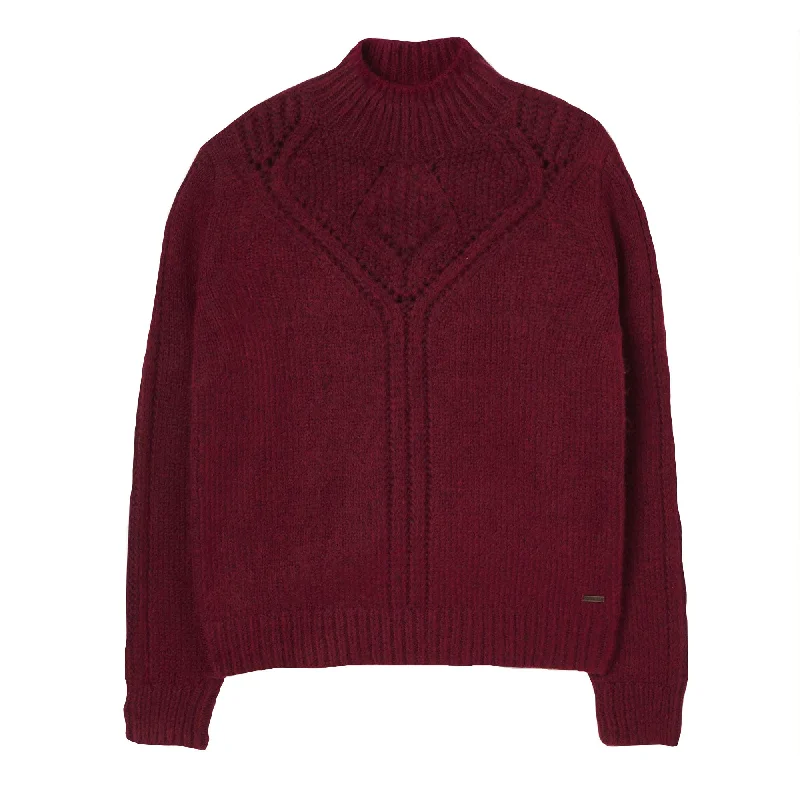 Joules Ladies Isabella Chunky Pointelle Jumper Terry Blend Velvet Blend Canvas Blend