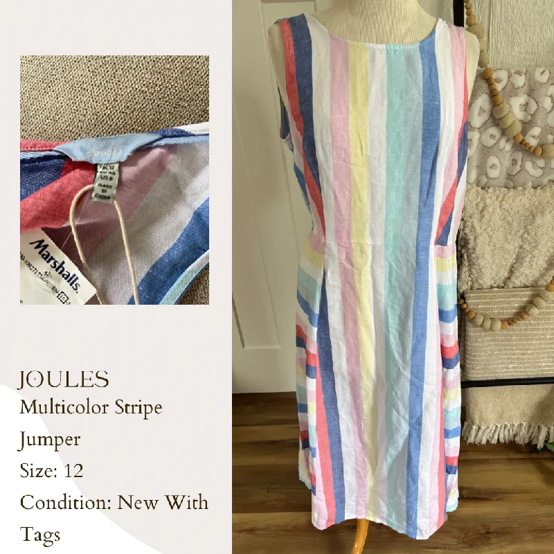 Joules Multicolor Stripe Jumper Mesh Fabric Canvas Fabric Denim Fabric