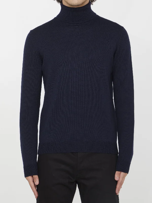 Merino Wool Jumper Chenille Brocade Lace