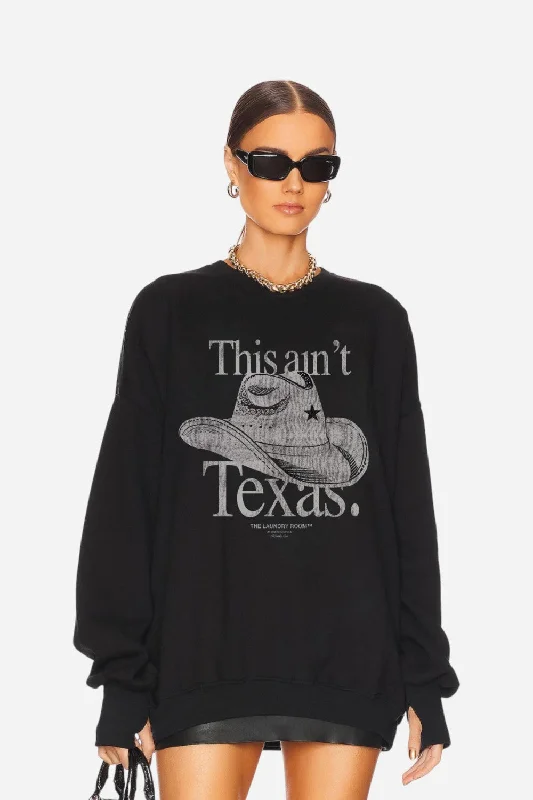 Laundry Room This Ain't Texas - Jump Jumper in Black Solid Color Striped Floral Print