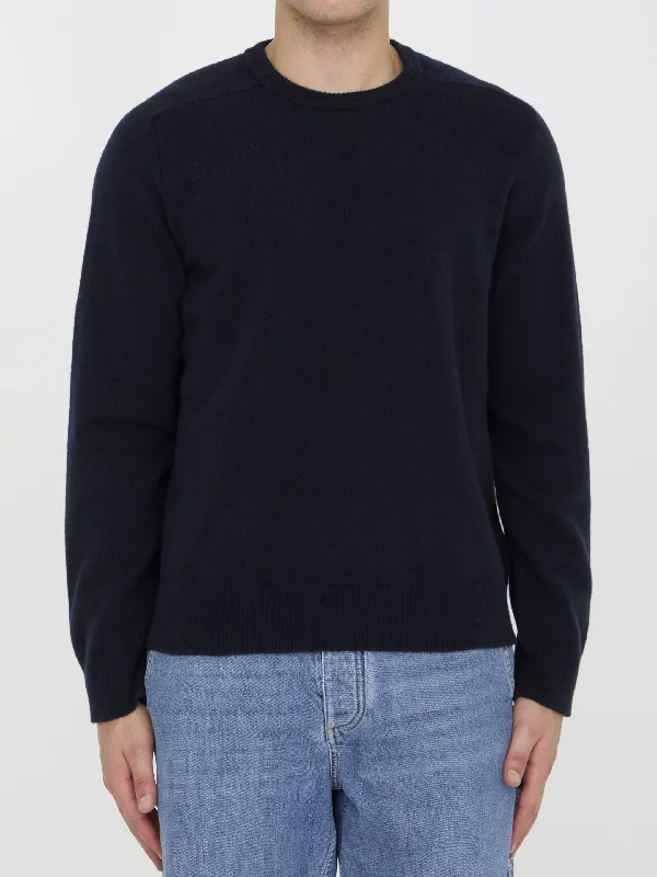 Wool Jumper Front Pockets Side Pockets Patch Pockets