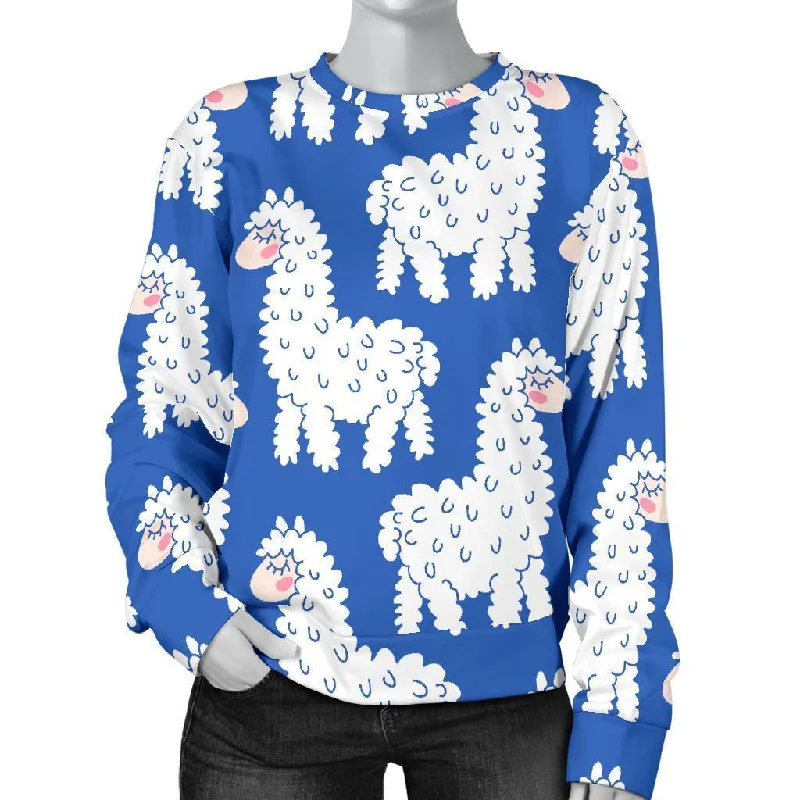 Alpaca Print Pattern Women's Sweatshirt Hoodie Sweatshirt Pullover