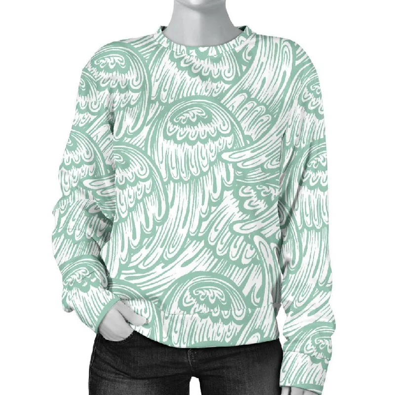 Angel Wing Pattern Print Women's Sweatshirt Hoodie with Tie-Dye Psychedelic Retro