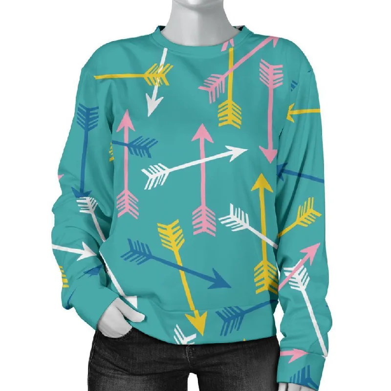 Archery Pattern Print Women's Sweatshirt Hoodie with Illustration Artistic Creative