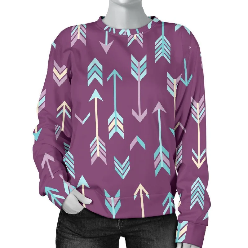 Archery Print Pattern Women's Sweatshirt Hoodie with Logo Branding Identity