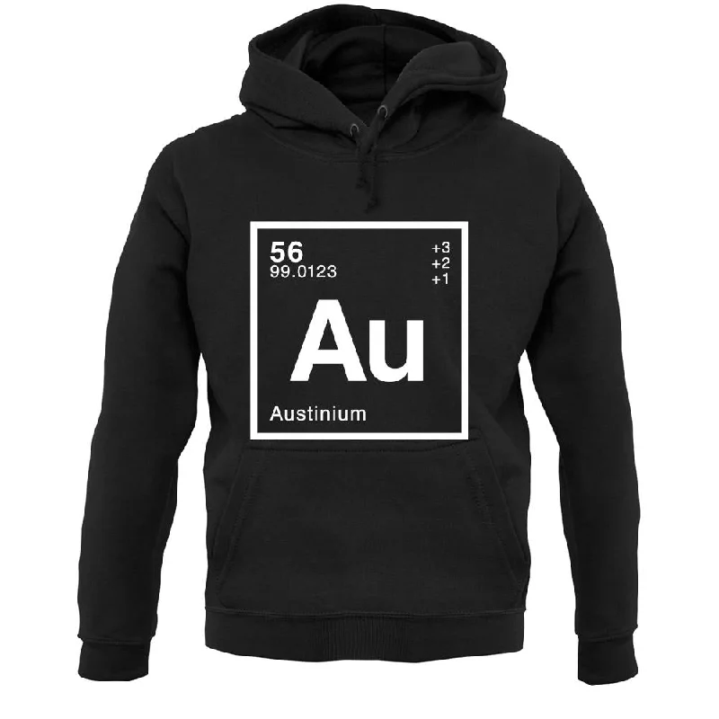 Austin - Periodic Element Unisex Hoodie Hoodie with Button Placket Classic Preppy