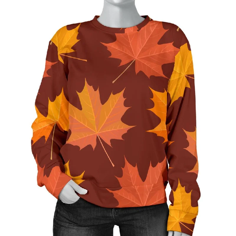 Canada Print Pattern Women's Sweatshirt Hoodie with Bell Sleeves Flared Feminine