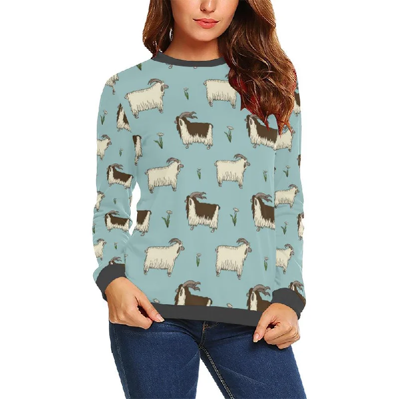 Goat Sheep Print Pattern Women's Sweatshirt Oversized Hoodie Comfort Casual