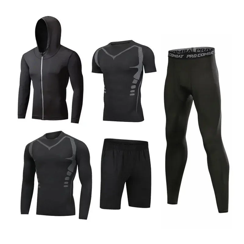 Custom Fitness Hoodie for Men - Gym Workout Clothes, Yoga Wear, Outdoor Jogging Sportswear Set Hoodie with Zipper Placket Modern Functional