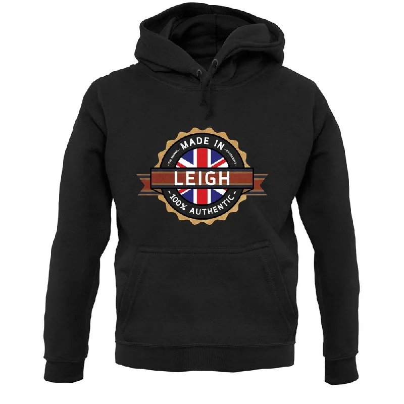 Made In Leigh 100% Authentic Unisex Hoodie Hoodie with Elastic Cuffs Stretchable Comfortable