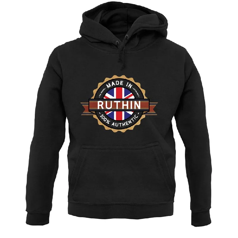 Made In Ruthin 100% Authentic Unisex Hoodie Hoodie with Camouflage Military Edgy