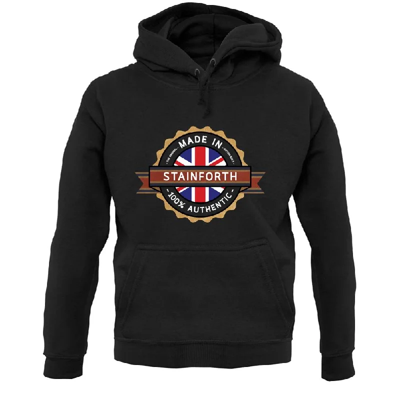 Made In Stainforth 100% Authentic Unisex Hoodie Hoodie with Double Zipper Versatile Adjustable