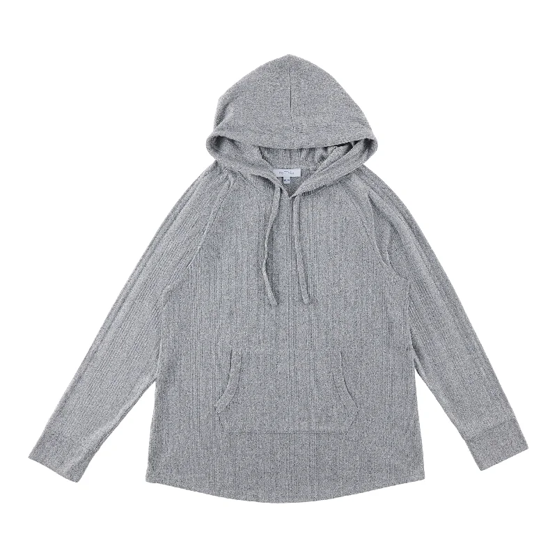 mySTYLE Women's Ribbed Hoodie Hoodie with Typography Text Message