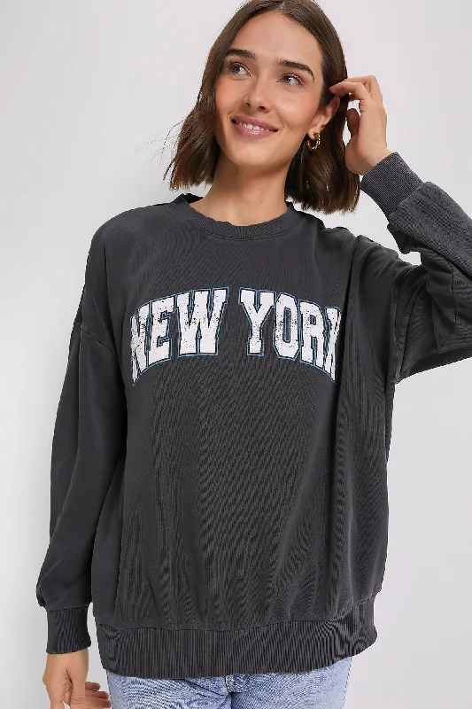 New York State of Mind Sweatshirt Hoodie with Relaxed Fit Easy Casual