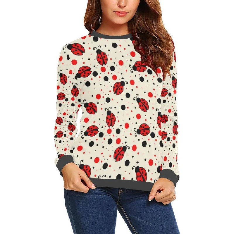 Pattern Print Ladybug Women's Sweatshirt Hoodie with Earth Tones Natural Calm
