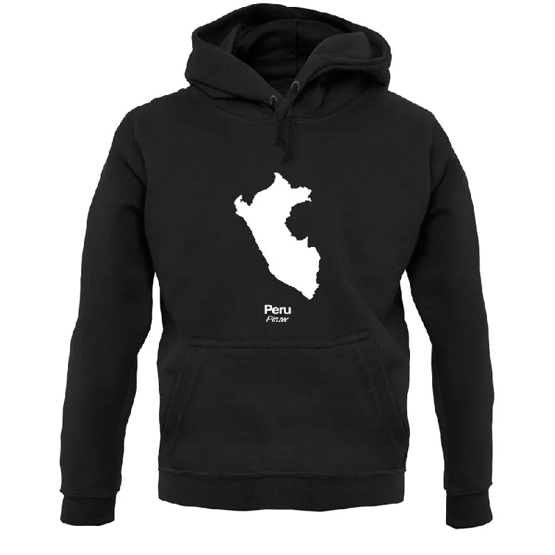 Peru Silhouette Unisex Hoodie Hoodie with Stripes Bold Sporty