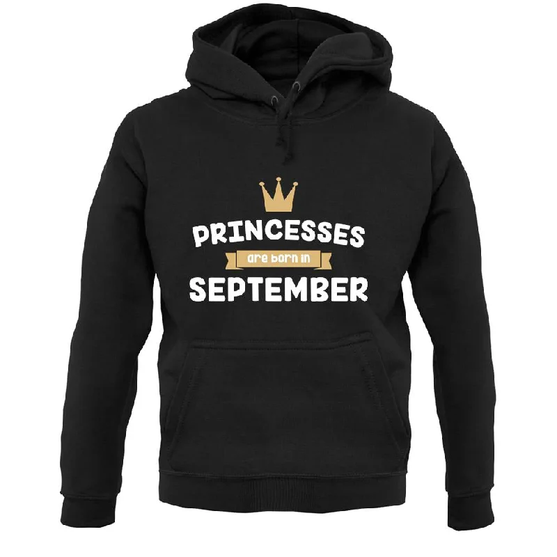 Princesses Are Born In September Unisex Hoodie Hoodie with Hem Lace Feminine Delicate