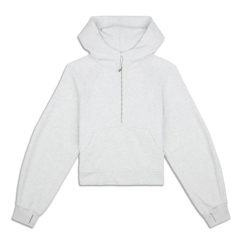 Scuba Oversized Half-Zip Hoodie - Resale Hoodie with Pattern Geometric Abstract