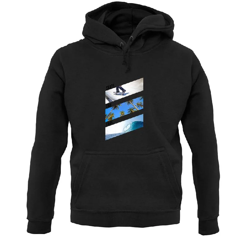 Skate Sun Surf Unisex Hoodie Hoodie with Bell Sleeves Flared Feminine