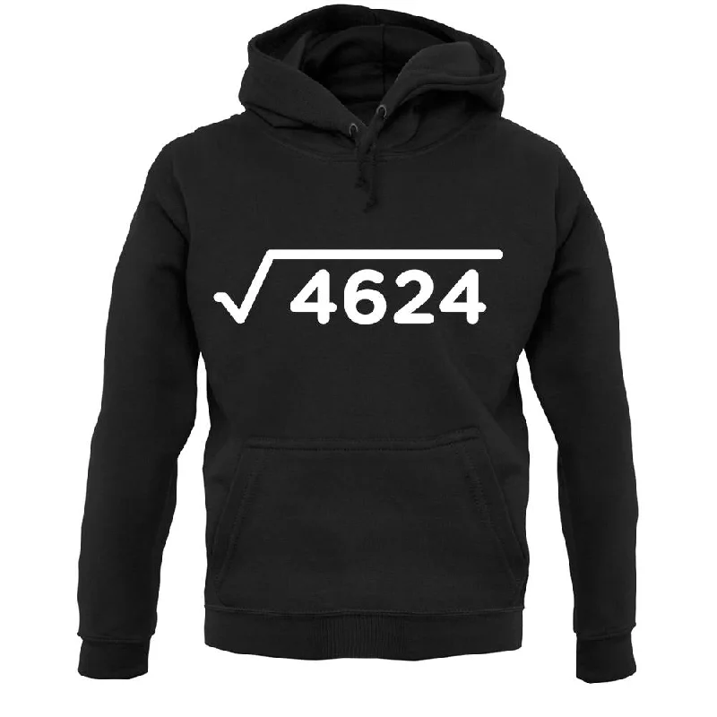 Square Root Birthday 68 Unisex Hoodie Hoodie with V-Neck Classic Versatile