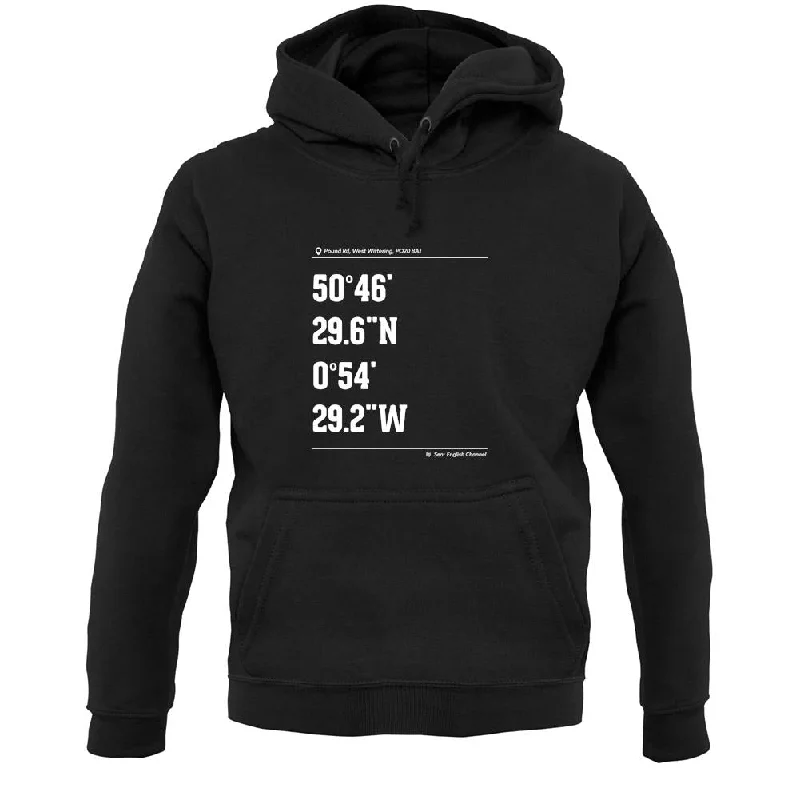 Surfing Coordinates Westwittering Unisex Hoodie Hoodie with Embroidery Detailed Premium