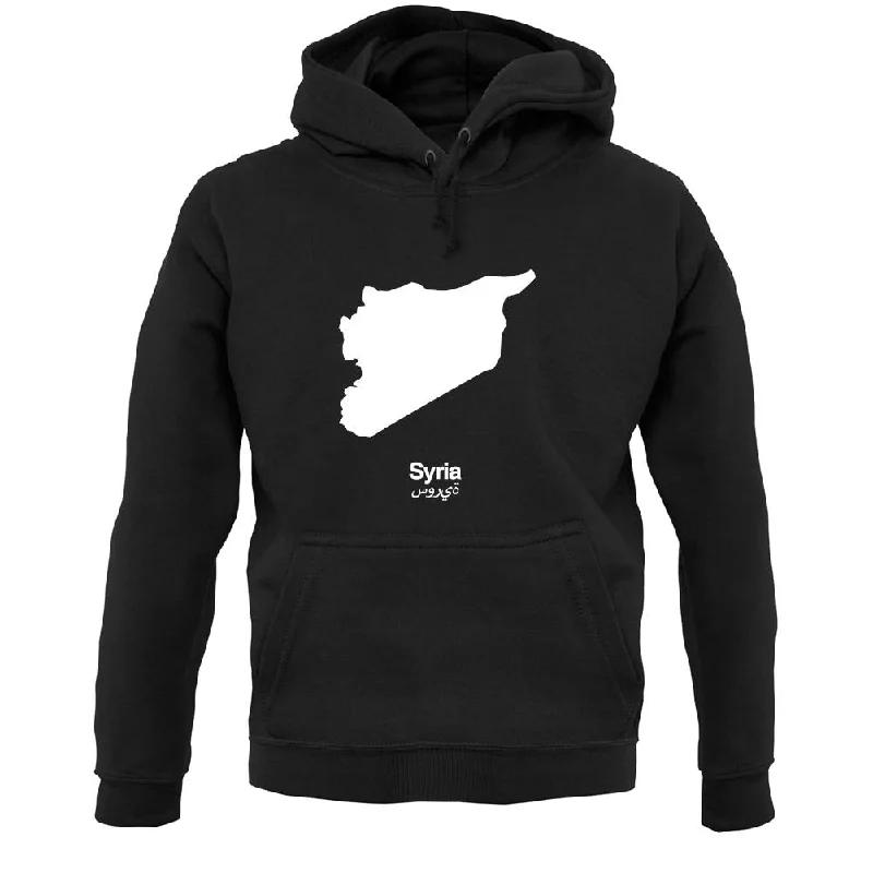 Syria Silhouette Unisex Hoodie Hoodie with Thumb Holes Functional Cozy