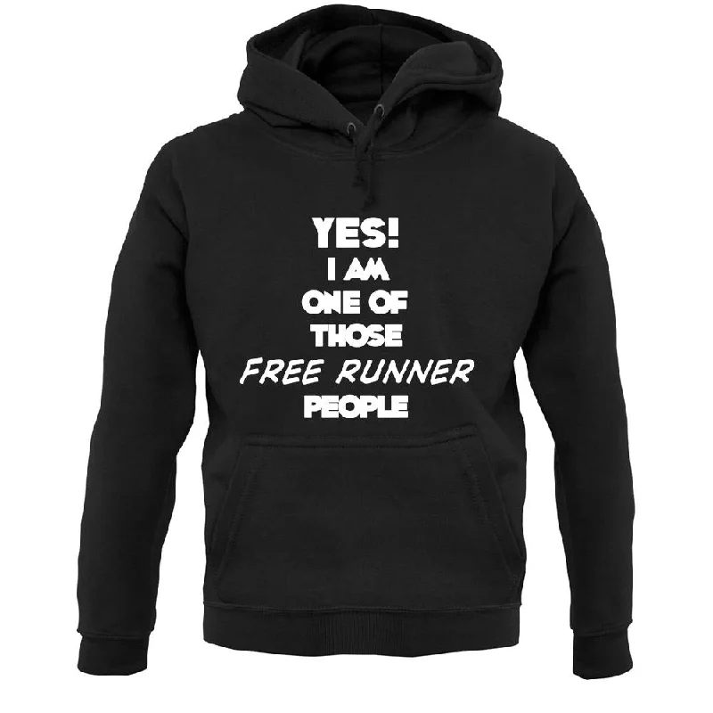 Yes! I Am One Of Those Free Runner People Unisex Hoodie Hoodie with Double Zipper Versatile Adjustable