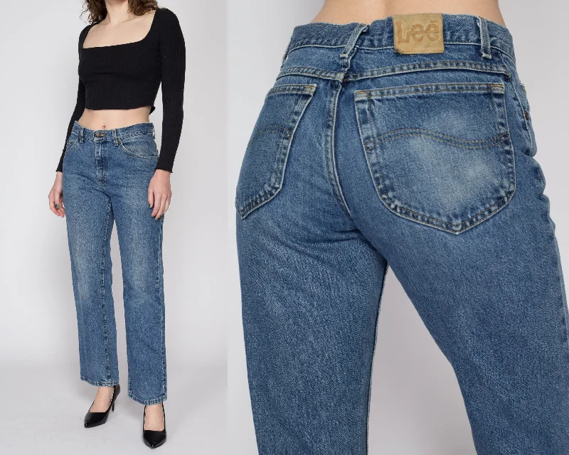 32x30 80s Lee Straight Leg Jeans Unisex Classic Black Denim Jeans