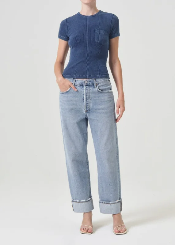 AGOLDE Fran Jean in Force Fashionable Mom Jeans