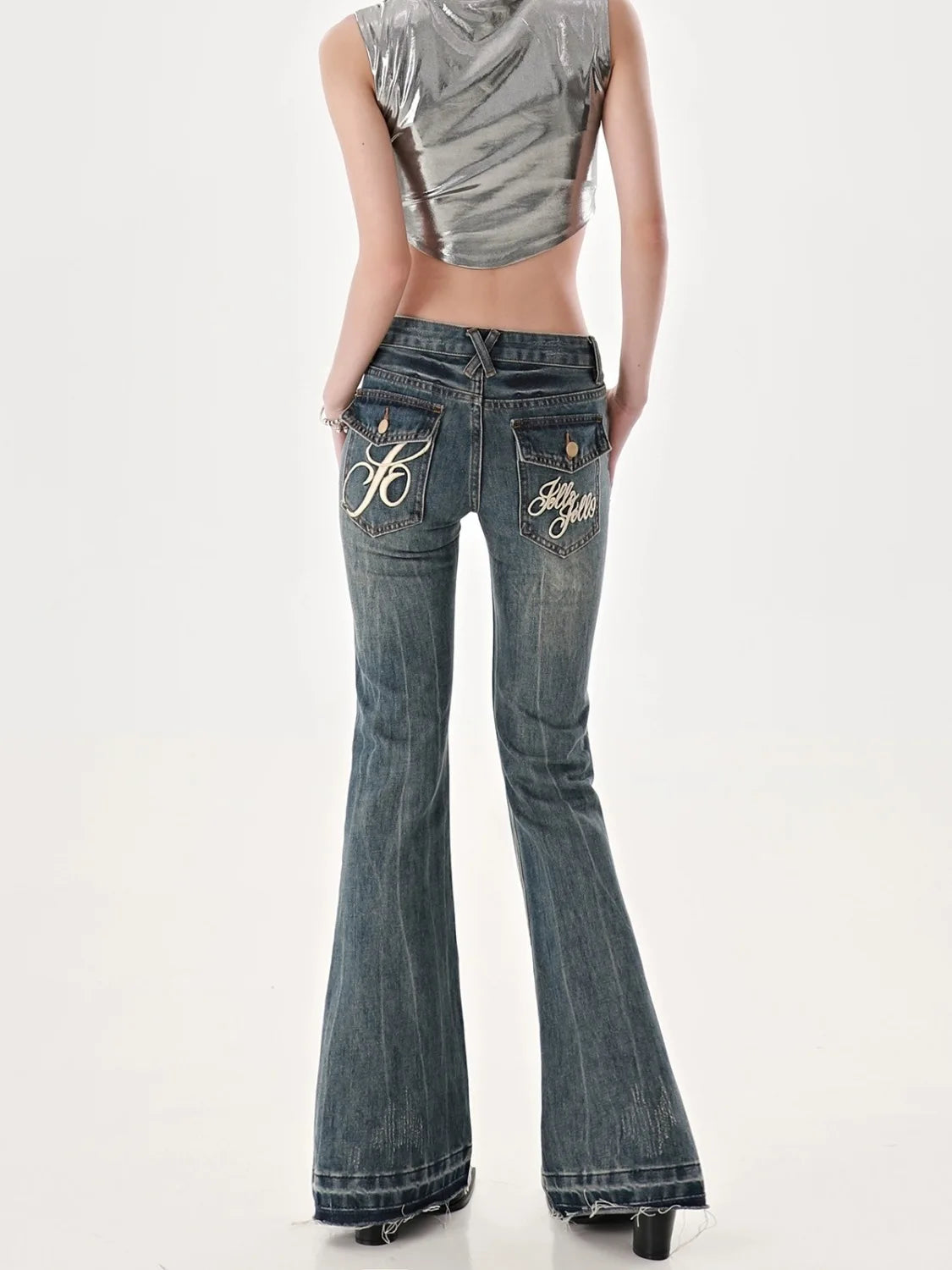 American High Street Spicy Girls Low Waist Jeans Women Autumn Vintage Pants Fashionable Jeggings Style Jeans