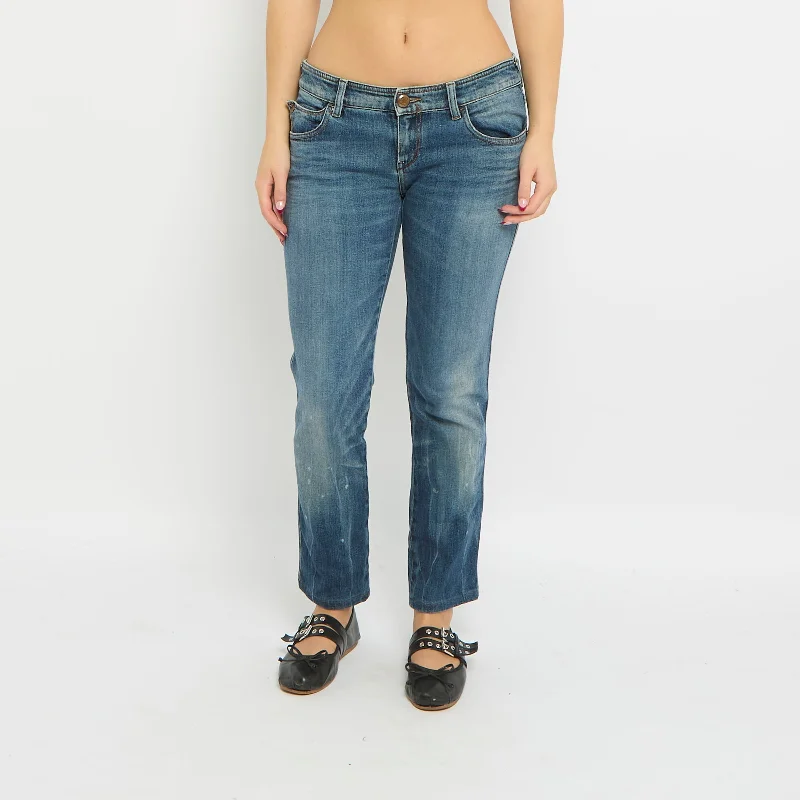 Armani Jeans Cropped Jean - UK 12 Fashionable Straight Fit Denim