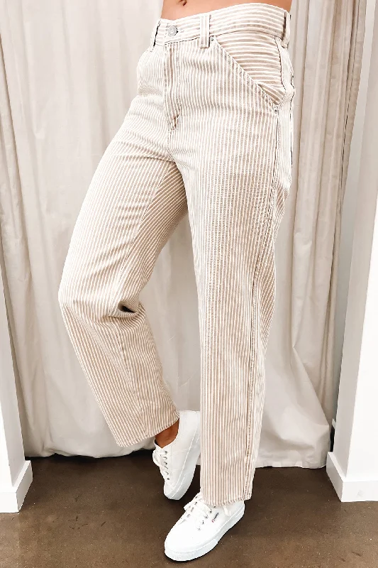Baggy Dad Utility Jean Lines In The Sand Stylish Acid-Wash Jeans